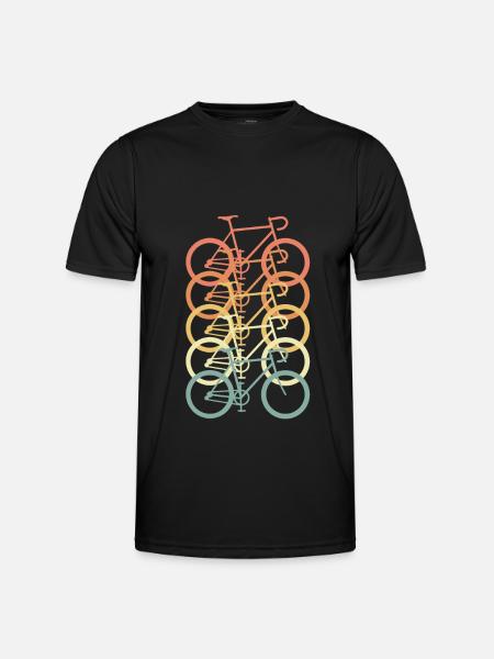 Fahrrad retro Rennrad - Männer Funktions-T-Shirt - Schwarz