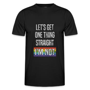 LGBT - Men's Functional T-Shirt - black - Front - AI Model Male 178 dark (178cm)