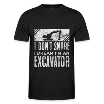 Bagger - Männer Funktions-T-Shirt - Schwarz - Vorne - AI Model Male 178 dark (178cm)