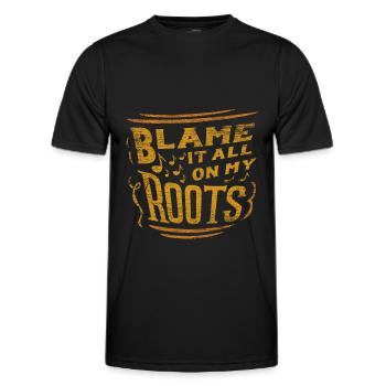 Country music - Men's Functional T-Shirt - black - Front - AI Model Male 178 dark (178cm)