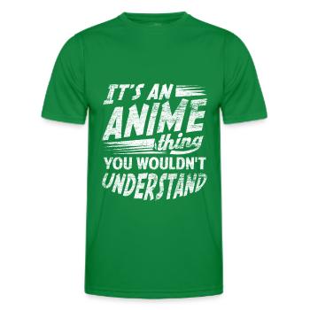 Anime - Men's Functional T-Shirt - kelly green - Front - AI Model Male 178 dark (178cm)