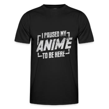 Anime - T-shirt sport Homme - noir - Devant - AI Model Male 178 dark (178cm)