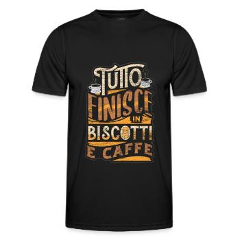 Italienisch Italien - Männer Funktions-T-Shirt - Schwarz - Vorne - AI Model Male 178 dark (178cm)