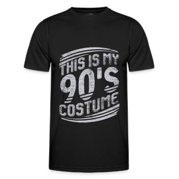 Jaren 90 kostuum - Functioneel T-shirt voor mannen - zwart - Voor - AI Model Male 178 dark (178cm)