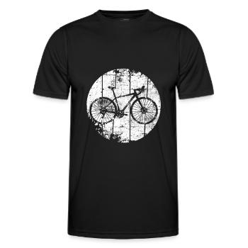 Racing bike - Men's Functional T-Shirt - black - Front - AI Model Male 178 dark (178cm)
