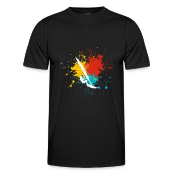 Planche à voile planche à voile - T-shirt sport Homme - noir - Devant - AI Model Male 178 dark (178cm)