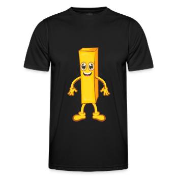 fries - Men's Functional T-Shirt - black - Front - AI Model Male 178 dark (178cm)