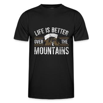 Paragliding Gleitschirm - Männer Funktions-T-Shirt - Schwarz - Vorne - AI Model Male 178 dark (178cm)