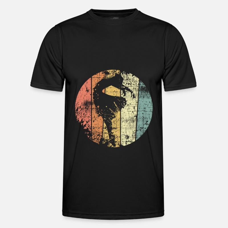 Ballet dancer dancing retro - Men's Functional T-Shirt - black