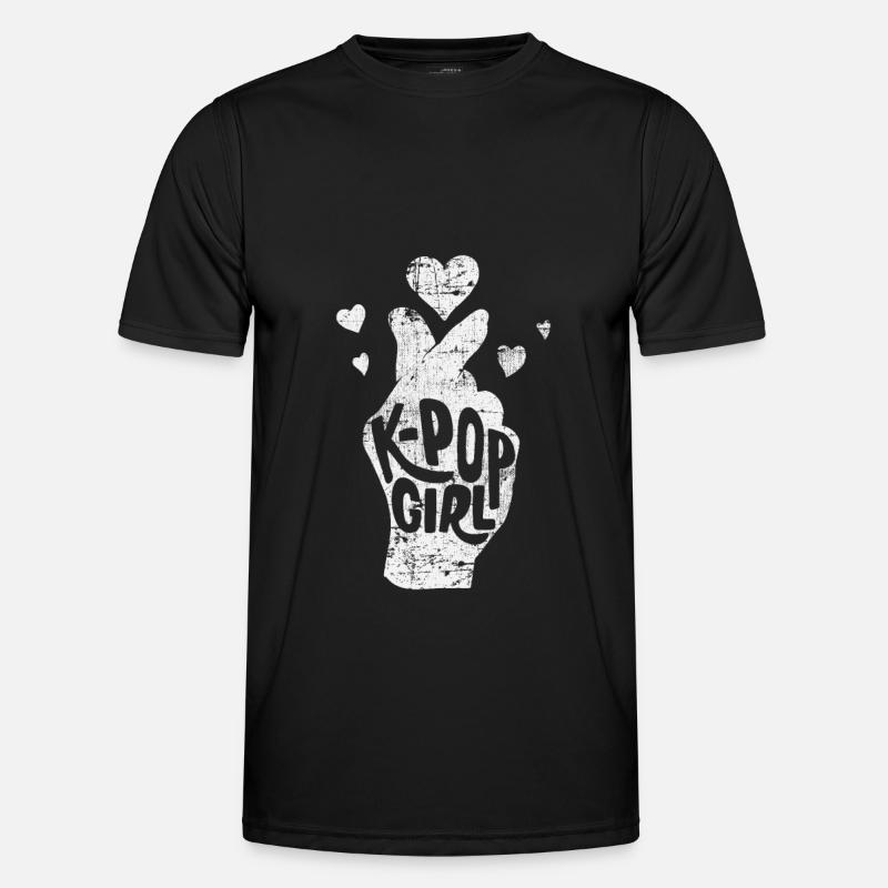K-Pop Mädchen - Männer Funktions-T-Shirt - Schwarz
