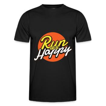Coureurs de marathon - T-shirt sport Homme - noir - Devant - AI Model Male 178 dark (178cm)