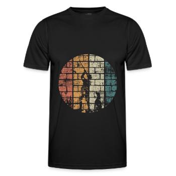 Jäger Jagdhund vintage - Männer Funktions-T-Shirt - Schwarz - Vorne - AI Model Male 178 dark (178cm)