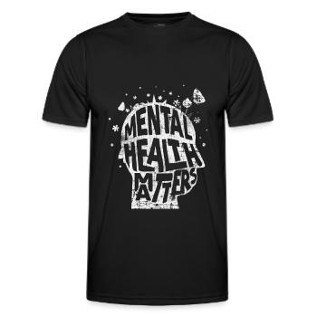 Mental Health Mental Health - Men's Functional T-Shirt - black - Front - AI Model Male 178 dark (178cm)