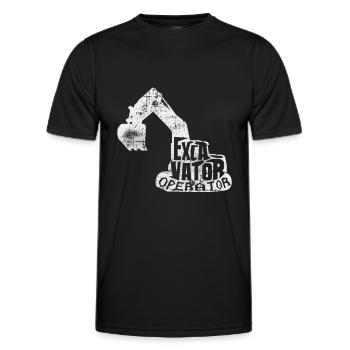 Bagger - Männer Funktions-T-Shirt - Schwarz - Vorne - AI Model Male 178 dark (178cm)