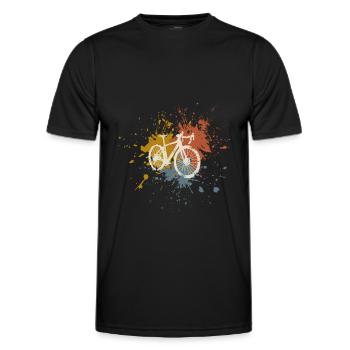 Vintage racing bike - Men's Functional T-Shirt - black - Front - AI Model Male 178 dark (178cm)