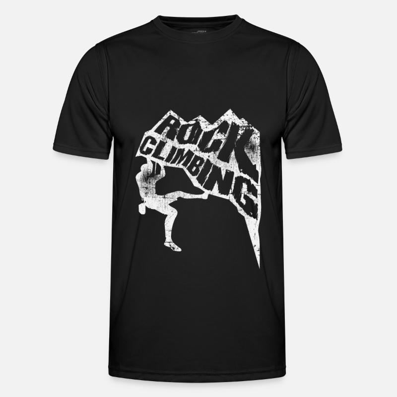Kletterer Berge Klettern - Männer Funktions-T-Shirt - Schwarz