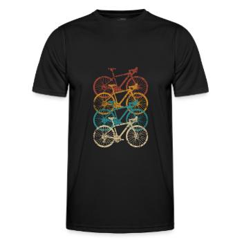 Racing bike retro bike - Men's Functional T-Shirt - black - Front - AI Model Male 178 dark (178cm)