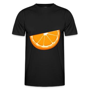 Orange - Männer Funktions-T-Shirt - Schwarz - Vorne - AI Model Male 178 dark (178cm)