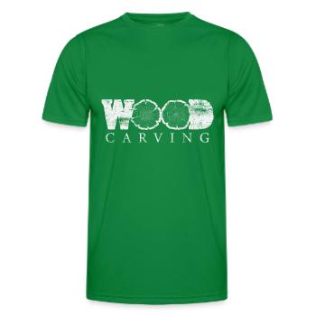 Holz Schnitzen Wood Working Schreiner Tischler - Männer Funktions-T-Shirt - Kelly Green - Vorne - AI Model Male 178 dark (178cm)