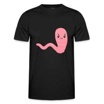 Wurm - Männer Funktions-T-Shirt - Schwarz - Vorne - AI Model Male 178 dark (178cm)