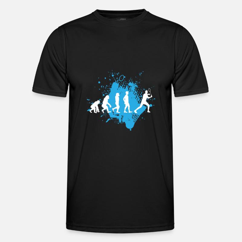 Badminton evolution - Männer Funktions-T-Shirt - Schwarz