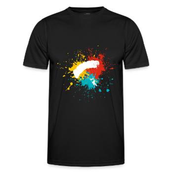 Paragliding Gleitschirmfliegen - Männer Funktions-T-Shirt - Schwarz - Vorne - AI Model Male 178 dark (178cm)
