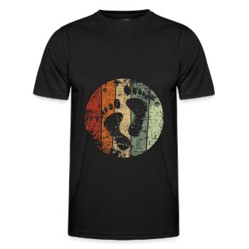 Pieds nus pied vintage - T-shirt sport Homme - noir - Devant - AI Model Male 178 dark (178cm)