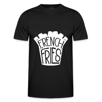 Pommes - Männer Funktions-T-Shirt - Schwarz - Vorne - AI Model Male 178 dark (178cm)