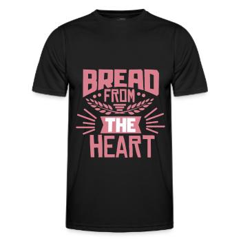 Baking bread - Men's Functional T-Shirt - black - Front - AI Model Male 178 dark (178cm)
