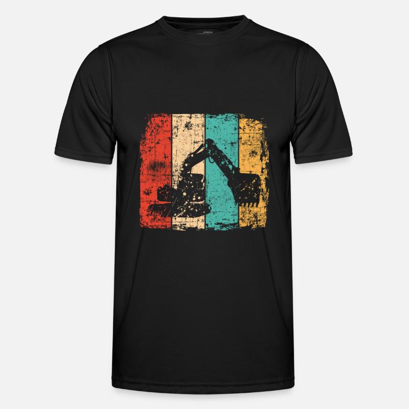 Bagger vintage - Männer Funktions-T-Shirt - Schwarz