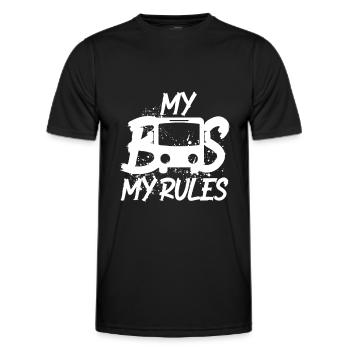 Bus chauffeur de bus - T-shirt sport Homme - noir - Devant - AI Model Male 178 dark (178cm)