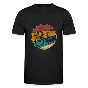 Vintage racing bike - Men's Functional T-Shirt - black - Front - AI Model Male 178 dark (178cm)