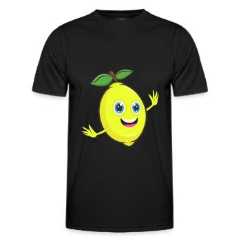 lemon - Men's Functional T-Shirt - black - Front - AI Model Male 178 dark (178cm)