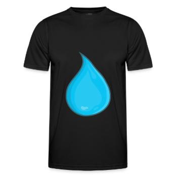 Goutte d'eau - T-shirt sport Homme - noir - Devant - AI Model Male 178 dark (178cm)