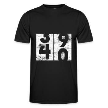 40th Birthday - Men's Functional T-Shirt - black - Front - AI Model Male 178 dark (178cm)