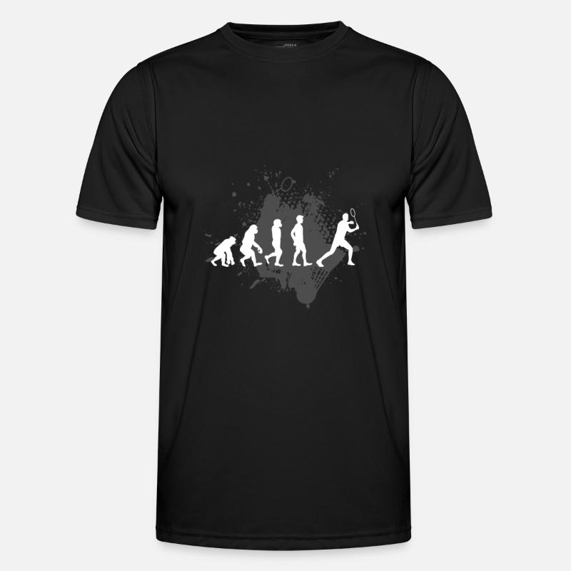 Badminton Evolution - Männer Funktions-T-Shirt - Schwarz