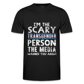 Transgender Trans - Männer Funktions-T-Shirt - Schwarz - Vorne - AI Model Male 178 dark (178cm)