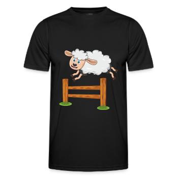 Sheep - Men's Functional T-Shirt - black - Front - AI Model Male 178 dark (178cm)