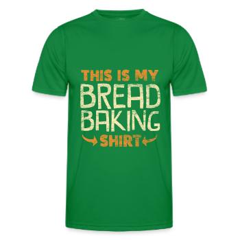 Bread bake baker - Men's Functional T-Shirt - kelly green - Front - AI Model Male 178 dark (178cm)