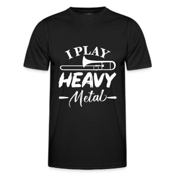 Posaune - Männer Funktions-T-Shirt - Schwarz - Vorne - AI Model Male 178 dark (178cm)