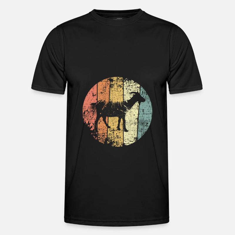 Ziege retro - Männer Funktions-T-Shirt - Schwarz