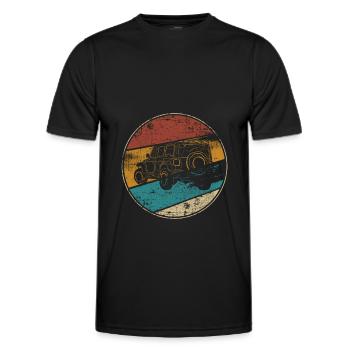 Offroad OFF-road suv retro - Men's Functional T-Shirt - black - Front - AI Model Male 178 dark (178cm)