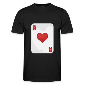 Ass Card - Men's Functional T-Shirt - black - Front - AI Model Male 178 dark (178cm)