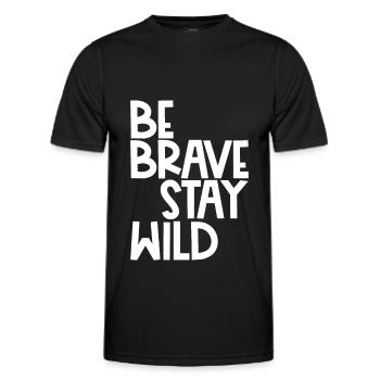 Outdoor Wild Camping - T-shirt sport Homme - noir - Devant - AI Model Male 178 dark (178cm)