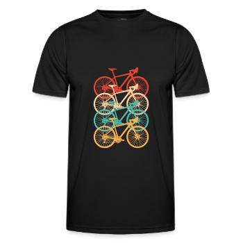 Vélo de course - T-shirt sport Homme - noir - Devant - AI Model Male 178 dark (178cm)