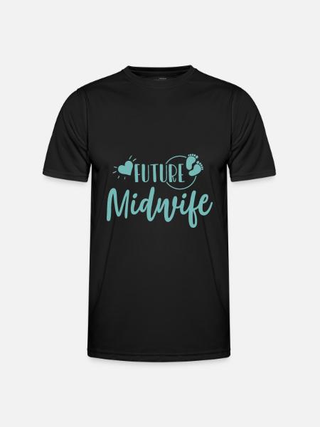 Hebamme Ausbildung - Männer Funktions-T-Shirt - Schwarz