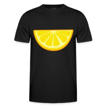 Zitrone - Männer Funktions-T-Shirt - Schwarz - Vorne - AI Model Male 178 dark (178cm)