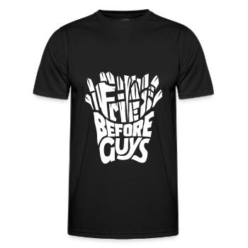 French fries - Men's Functional T-Shirt - black - Front - AI Model Male 178 dark (178cm)
