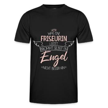 Friseurin - Männer Funktions-T-Shirt - Schwarz - Vorne - AI Model Male 178 dark (178cm)