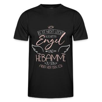 Hebamme - Männer Funktions-T-Shirt - Schwarz - Vorne - AI Model Male 178 dark (178cm)